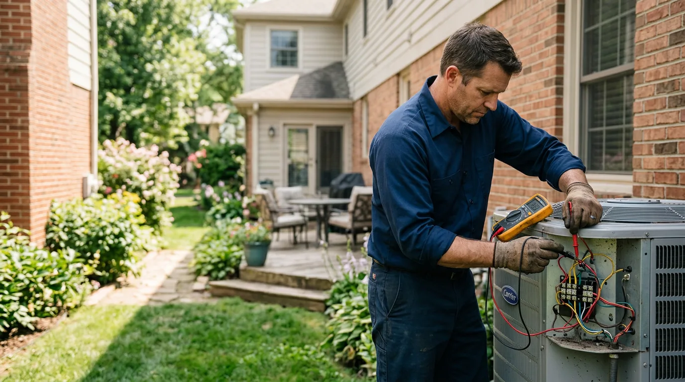 HVAC technician working near Haileyville, OK